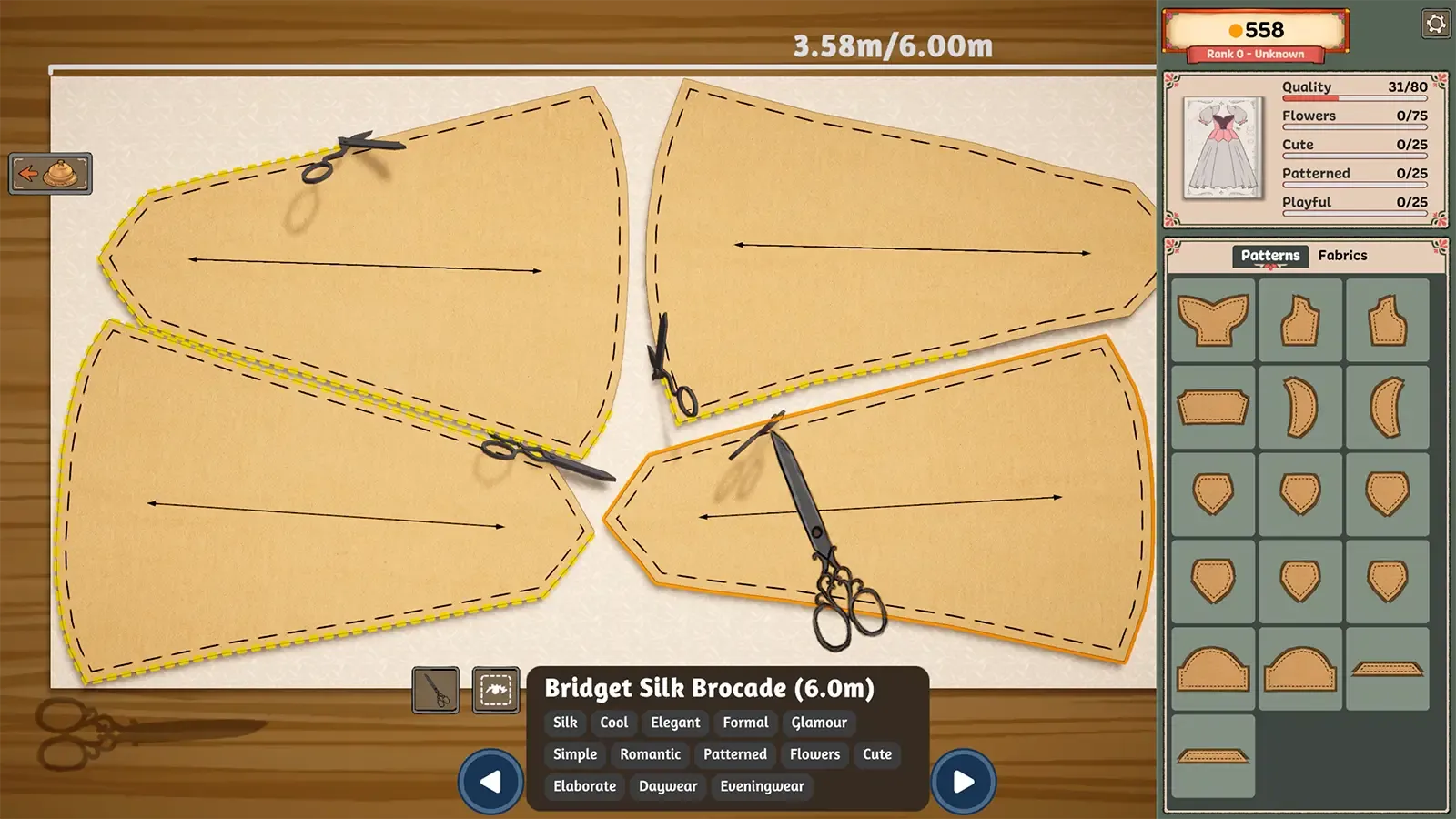 Dressmaker Tutorial: In-Game Vocabulary & First Steps